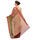 Maroon Silk Georgette Saree