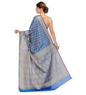 Blue Silk Georgette Saree