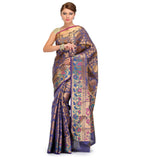 Blue Silk Georgette Saree