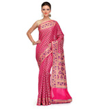 Magenta Silk Georgette Saree