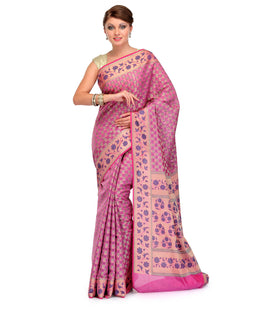 Mauve Silk Georgette Saree