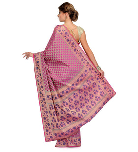 Mauve Silk Georgette Saree