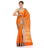 Orange Silk Georgette Saree