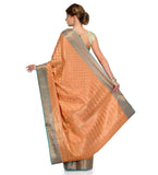 Peach Silk Georgette Saree