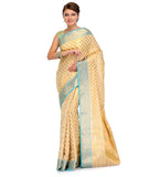 Beige Silk Georgette Saree