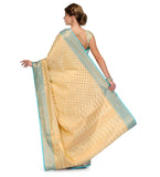 Beige Silk Georgette Saree