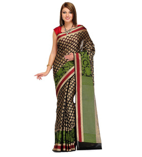 Black Silk Georgette Saree