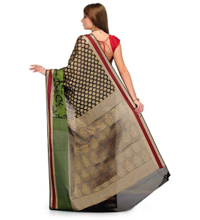 Black Silk Georgette Saree