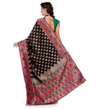 Black Silk Georgette Upada Saree