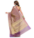 Lilac Silk Georgette Saree