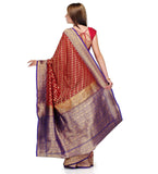 Maroon Silk Georgette Upada Saree