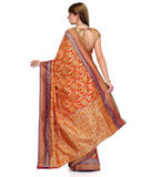 Orange Silk Georgette Saree