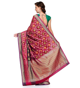 Purple Silk Georgette Saree