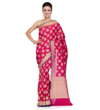 Magenta Silk Georgette Upada Saree