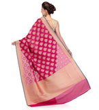 Magenta Silk Georgette Upada Saree