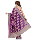 Violet Silk Georgette Upada Saree