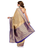 Beige Silk Georgette Upada Saree