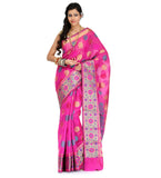 Magenta Cotton Silk Saree