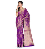 Violet Silk Georgette Saree