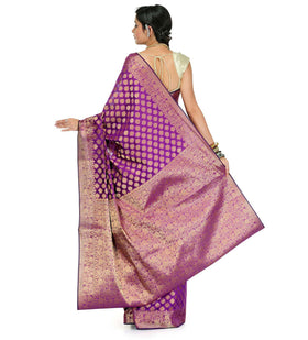 Violet Silk Georgette Saree