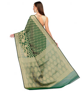 Green Silk Georgette Saree