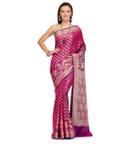 Purple Silk Georgette Saree