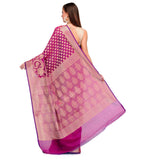 Purple Silk Georgette Saree