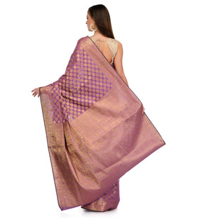 Mauve Silk Georgette Saree