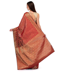 Maroon Silk Georgette Saree