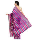 Violet Cotton Silk Saree