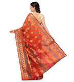 Brown Cotton Silk Saree