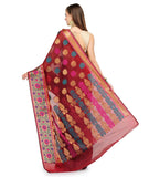 Brown Cotton Silk Saree