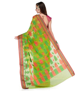 Green Kora Banarasi Saree