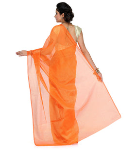 Orange Tissue Banarasi Saree