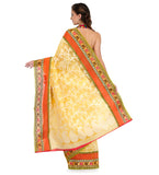 Yellow Kora Banarasi Saree