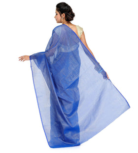 Navy Blue Tissue Banarasi Saree