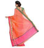 Peach Supernet Banarasi Saree