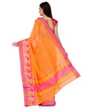 Peach Supernet Banarasi Saree