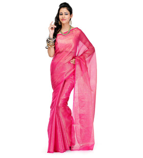 Magenta Tissue Banarasi Saree