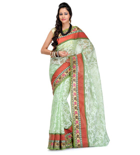 Olive Kora Banarasi Saree