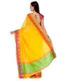 Yellow Supernet Banarasi Saree