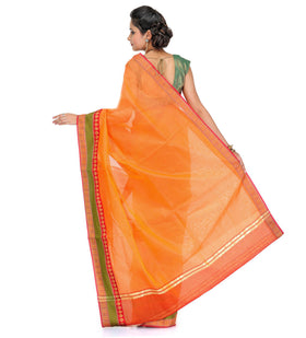 Orange Supernet Banarasi Saree