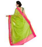 Green Supernet Banarasi Saree