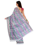 Off White Supernet Banarasi Saree