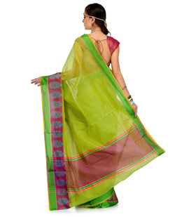 Green Supernet Banarasi Saree