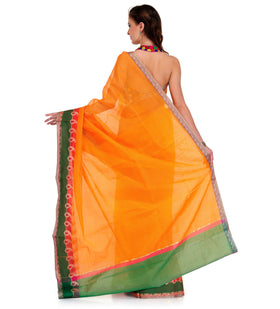 Orange Supernet Banarasi Saree