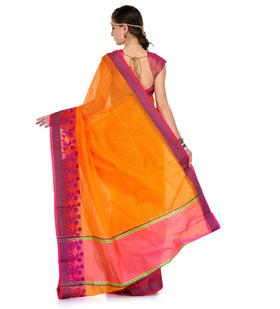 Orange Supernet Banarasi Saree