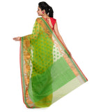 Green Kora Banarasi Saree