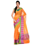 Orange Supernet Banarasi Saree