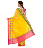 Yellow Supernet Banarasi Saree